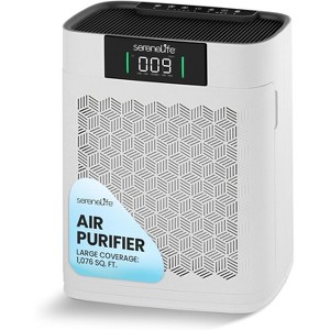 SereneLife Smart Air Purifier WiFi-Controlled HEPA Filter - 1 of 4