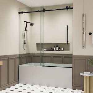 NicBex 56-60"W x 60"H Shower Door Frameless Sliding Tub Shower Door, 5/16"(8mm) Clear Glass with Reversible Installation - 1 of 4
