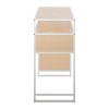 Display Farmhouse Bar Height Table with Storage Space in White Metal and Natural Wood by LumiSource - 3 of 4
