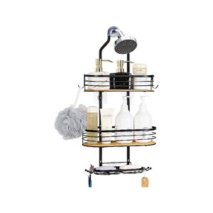 Hush Sun Shower Organizer With Bamboo Board Hook - 1 of 4