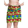 LA LEELA Women's Summer Bikini Wraps Beach Wrap Swimwear Sarong Cover up Skirt Bathing suit Swimsuit Pareo for Women One Size Short Red - 4 of 4