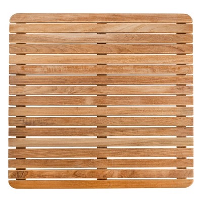 Nordic Teak 24" x 24" Oiled Shower and Bath Mat