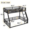Kumasinova Minimalist Low-Floor Metal Bunk Bed with Full-Length Guardrails, Noise-Reducing Design Black Bed Frame for Kids/Teens/Guest Rooms - 2 of 4