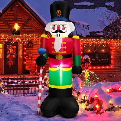 Costway 8ft Inflatable Nutcracker Soldier W/ 2 Built-in Led Lights ...