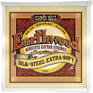 Ernie Ball 2047 Earthwood 80/20 Bronze Silk and Steel Extra Soft Acoustic Guitar Strings - 1 of 2