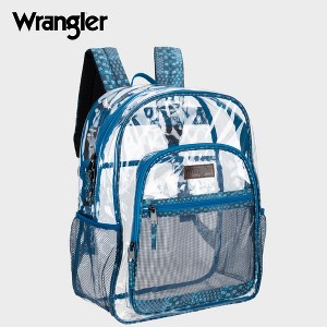 Wrangler Dome Clear Backpack, 18.5" Water-Resistant Durable Clear Bags, See Thru Bag for School, Travel, Casual Use, Stadiums, Concerts - 1 of 4