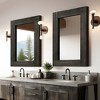 Lirago Distressed Wood Wall Mirrors Farmhouse Mirror Set of 2 Antique Brown 36x24 - 3 of 4