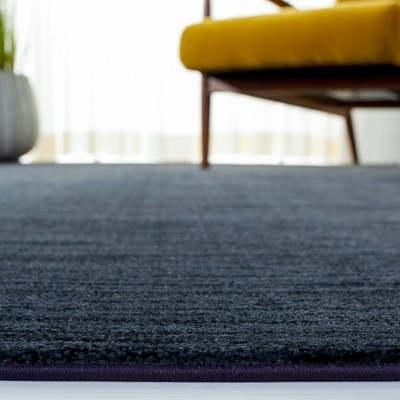Black Abstract Hand-Knotted Synthetic Area Rug, 4' x 6'
