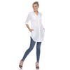 Women's Stretchy Button-Down Tunic - White Mark - 2 of 4