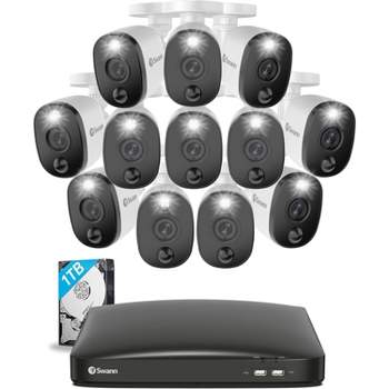 Swann 1080P Video 16 Channel DVR Security Camera Surveillance System, 12 Cameras, 1TB HDD
