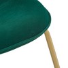 Set of 2 Lillie Velvet Upholstered Gold Finish Dining Chairs - Inspire Q - 2 of 3