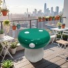 Vynxaria 13.8" Mushroom Model Resin Stool, Oversized Forest Base Statue, Indoor Outdoor Courtyard Lawn Multi-Purpose Decor - 3 of 4