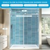 CIPACHO Adjustable Frameless Shower Door: Premium Steel, Leak-Proof, 48-72 Inch - 4 of 4