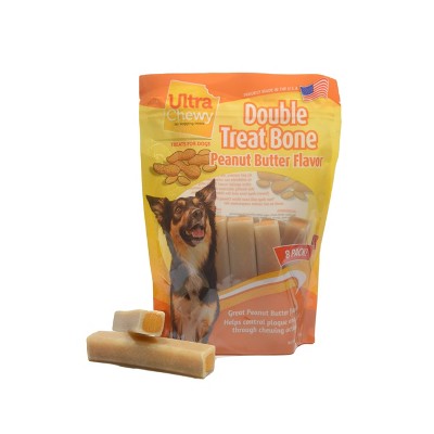 Ultra Chewy Double Bones Peanut Butter Flavor Dry Dental Dog Treats Value Pack - 22.4oz