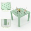 3-Piece Bistro Set, Outdoor Bistro Set, Stackable Metal Square Table and Chairs - 4 of 4