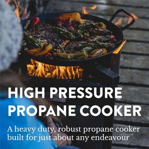 GasOne 275,000 BTU Propane Burner Cooker With Regulator with Steel Braided Hose For Outdoor Cooking, Turkey Fry - 1 of 4