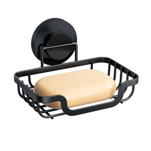 Aoibox Stainless Steel Soap Dish with Suction Cup, Wall Mounted Bar Soap Holder for Shower Bathroom Kitchen, No-Drilling Removable Waterproof Keep Dry - 1 of 4