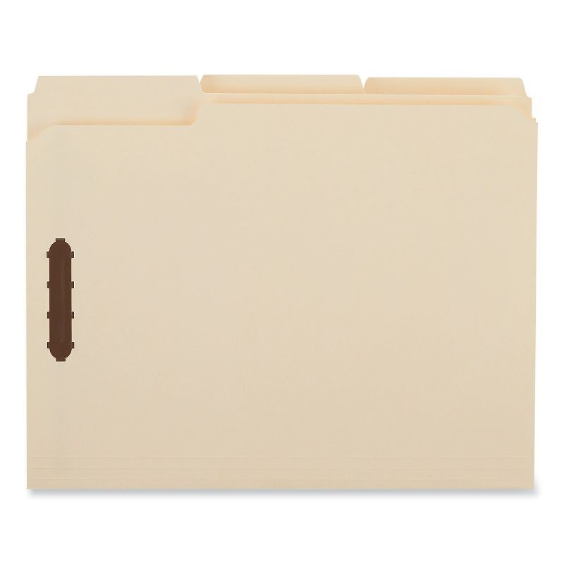 UNIVERSAL Deluxe Reinforced Top Tab Folders 2 Fasteners 1/3 Tab Letter Manila 50/Box 13420, 3 of 5