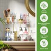ATTOP 2-Tier Corner Bathroom Organizer Counter - Organizer Storage Countertop with Brush Holder, Perfume Sink Vanity Tray, Cosmetic Shelf in Bedroom - 3 of 4