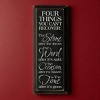 Slickblue Four Things You Can’t Recover Wood Sign – Rustic Wall Decor – Inspirational Quote 7x18 Inches, Color Options - 2 of 3