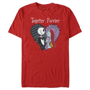 Men's The Nightmare Before Christmas Jack and Sally Together Forever T-Shirt - 1 of 4