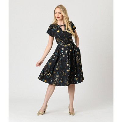 Unique Vintage Women's Dahlia Swing Dress