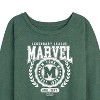 Women's - Marvel - Collegiate Lightweight French Terry Wide Neck Long Sleeve Shirt - 2 of 4