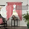 Annie Buffalo Red Check Ruffled Prairie Short Panel Set of 2 63x36x18  VHC Brands - 2 of 4