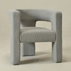 KINWELL 28" Wide Boucle Upholstered Square Armchair - 3 of 4