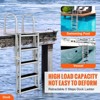 VEVOR Dock Ladder, Retractable 5 Steps, 350 lbs Load Capacity, Aluminum Alloy Pontoon Boat Ladder with 66.9''-78.9'' Adjustable Height - 3 of 4
