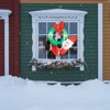 Gymax 4 Ft Inflatable Santa Claus with LED Illumination and Festive Christmas Wreath Holiday Decoration - 3 of 4