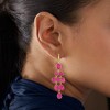 Ross-Simons 23.90 ct. t.w. Pink Quartz Drop Earrings in 18kt Gold Over Sterling - 4 of 4