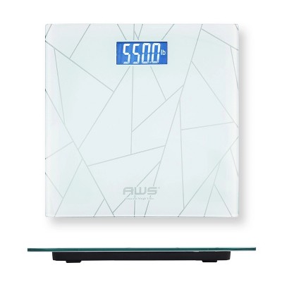 American Weigh Scales Bathroom Body Weight Scale Non-slip Rubber Coated  Digital Large Lcd Display 400lb Capacity : Target