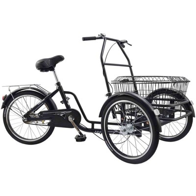 Topteng 20" Tricycle Shopping Three Wheel Bike with Children Seat