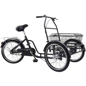 Topteng 20" Tricycle Shopping Three Wheel Bike with Children Seat & Basket - 1 of 4