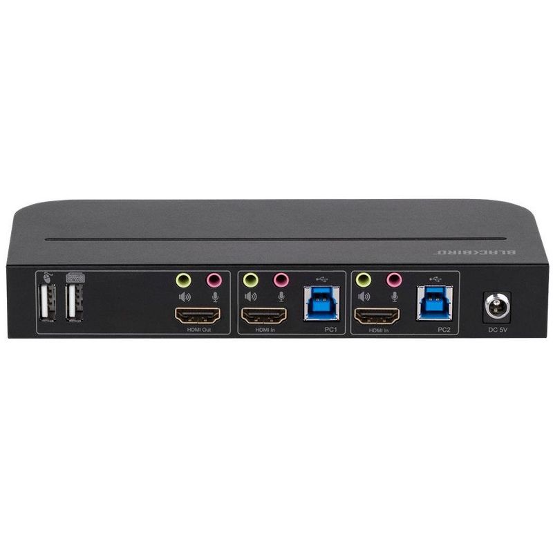 Monoprice Blackbird 4K HDMI 2.0 and USB 3.0 2x1 KVM Switch, 4K@60Hz, HDR, YCbCr 4:4:4, HDCP 2.2, Share 2 Computers with 1 Keyboard Mouse Monitor, 5 of 7