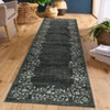 Washable Farmhouse Floral Print Living Room Rugs, Soft Non Slip Modern Bedroom Carpet, Ultra Thin Vintage Floor Rug for Home Office - 4 of 4
