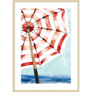 Amanti Art Surf and Sun I Red by Mercedes Lopez Charro Wood Framed Wall Art Print - 1 of 4