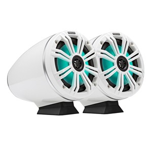 Kicker KMFC65 Flat-Mount Marine Can Speakers - Pair (White) - 1 of 4