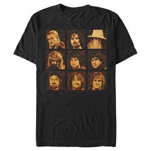 Men's Lord of the Rings Fellowship of the Ring Character Boxes T-Shirt - 1 of 4