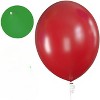 Prextex 12 inch Balloons with Ribbon for Christmas Color Theme Party Decorations-75 Pieces, Multicolored - image 3 of 4