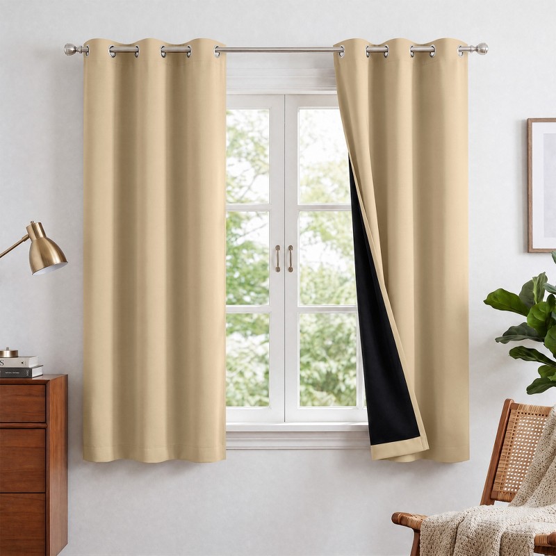 NICETOWN Full Blackout Curtains (2 Panels, Grommet Top)