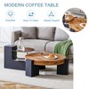 Sapphtopaz Modern 2-Layer Coffee Table Center Detachable Coffee Bar Home Decor with Wood Grain and Storage Space for Living Room, Bedroom - 4 of 4