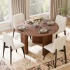 Spassway 5-Piece Dining Sets Modern Round Dining Table Kitchen Chairs with Padded Seats Backrests Dining Room Table Chair Set for Home Apartment - 2 of 4