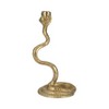 Boho Snake Taper Candle Holder - Decorative Aluminum Metal Candlestick for Home, Office, Living Room & Bedroom - Metallic Vintage Design - 13" Gold - 3 of 4