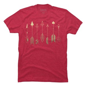 Men's Design By Humans Be Brave Little Arrow (gold) By staceyroman T-Shirt - 1 of 4