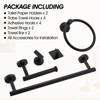 14 Pieces Bathroom Hardware Accessories Set Towel Bar Set Wall Mounted - 3 of 4