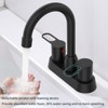 ChicFurnit Bathroom Sink Faucet Modern 2 Handle Centerset Faucet for Trendy Vanities and RV Spaces, Black, 10.63"*9.65"*2.6" - 2 of 4