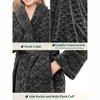 PAVILIA Short Robes for Women, Plush Soft Bathrobe Womens Lightweight, Fluffy Fuzzy Robe Knee Length, Shower Spa - 4 of 4