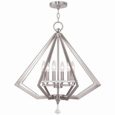 Livex Lighting Diamond 6 - Light Chandelier in  Brushed Nickel